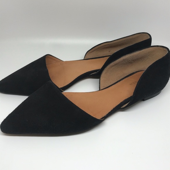 Halogen Maisy D’Orisay Black Suede Pointy Toe Flat - Picture 4 of 6